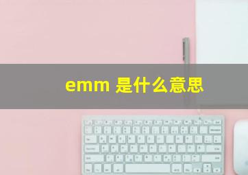 emm 是什么意思